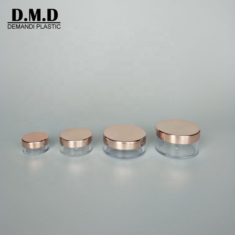 5 grams 5 ml 10 grams 10 ml 20 grams 20 ml 30 ml plastic small mini cosmetic rose gold jar