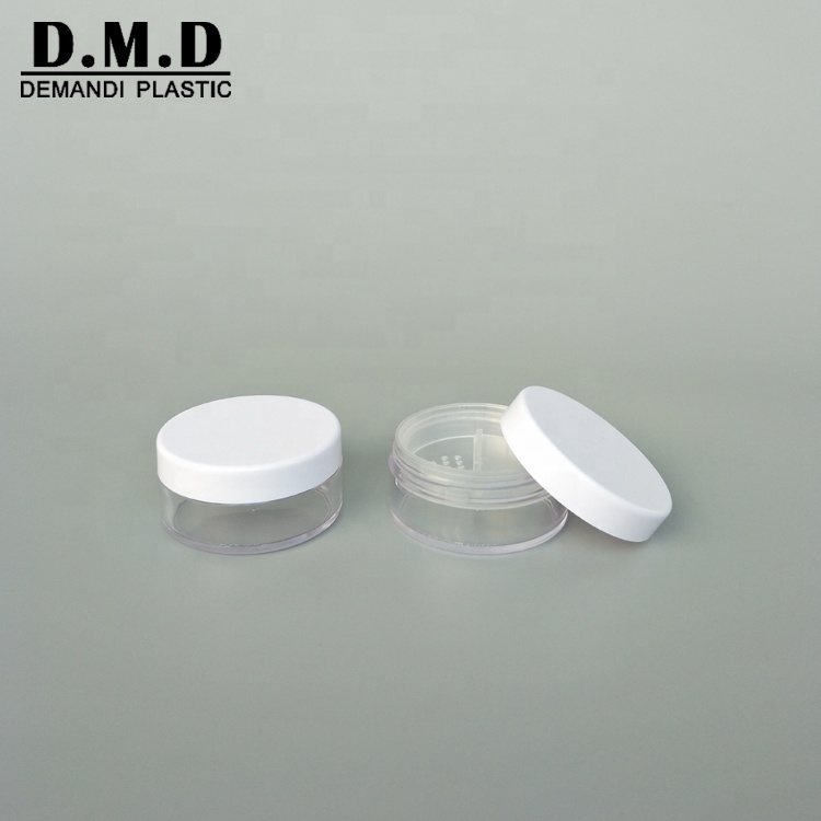 5 grams 5 ml 10grams 20 grams 10ml 10 ml 20 ml plastic white rotary loose powder jar with white cap lid cover