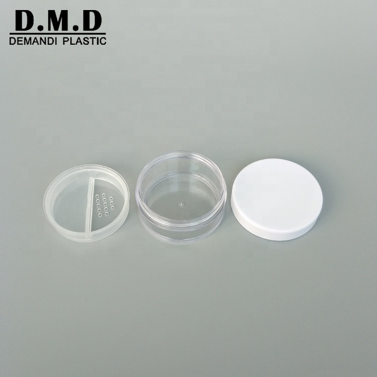 5 grams 5 ml 10grams 20 grams 10ml 10 ml 20 ml plastic white rotary loose powder jar with white cap lid cover