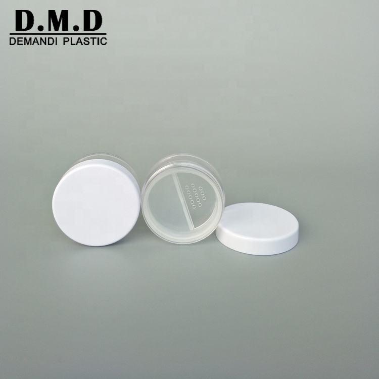 5 grams 5 ml 10grams 20 grams 10ml 10 ml 20 ml plastic white rotary loose powder jar with white cap lid cover