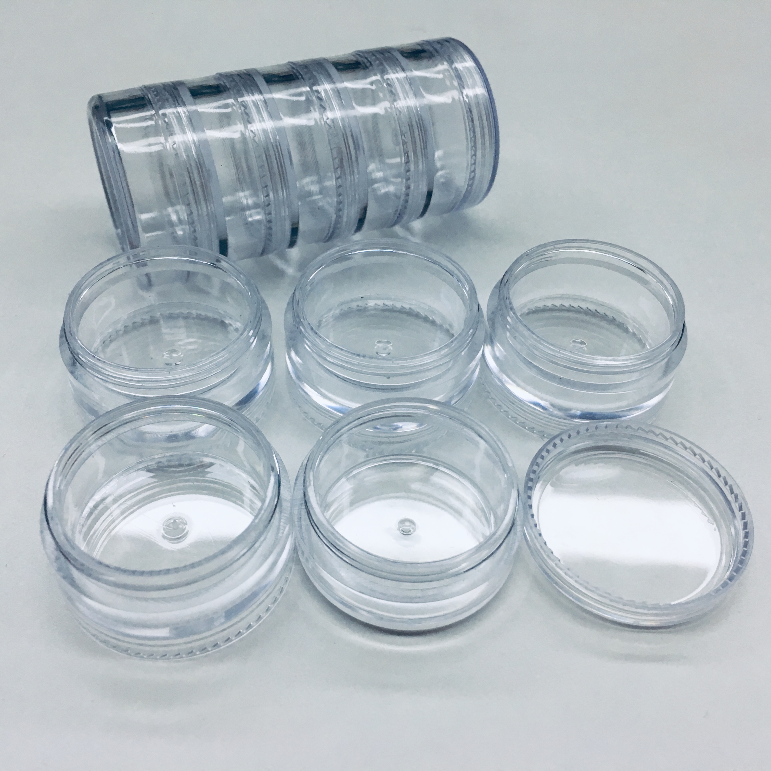 5 layers container lip gloss cosmetic clear transparent 3g 5g plastic jar