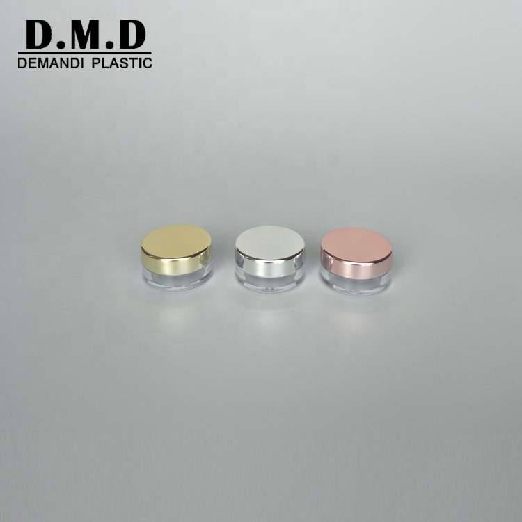5 ml 10 grams 20 grams 30 grams plastic empty clear transparent jar with rose gold lid