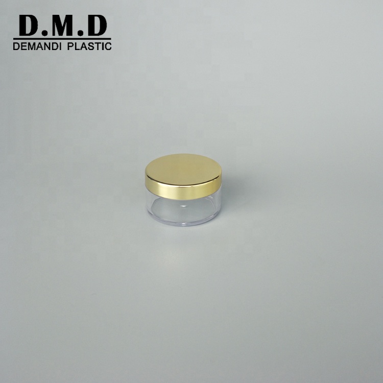 5 ml 10 grams 20 grams 30 grams plastic empty clear transparent jar with rose gold lid