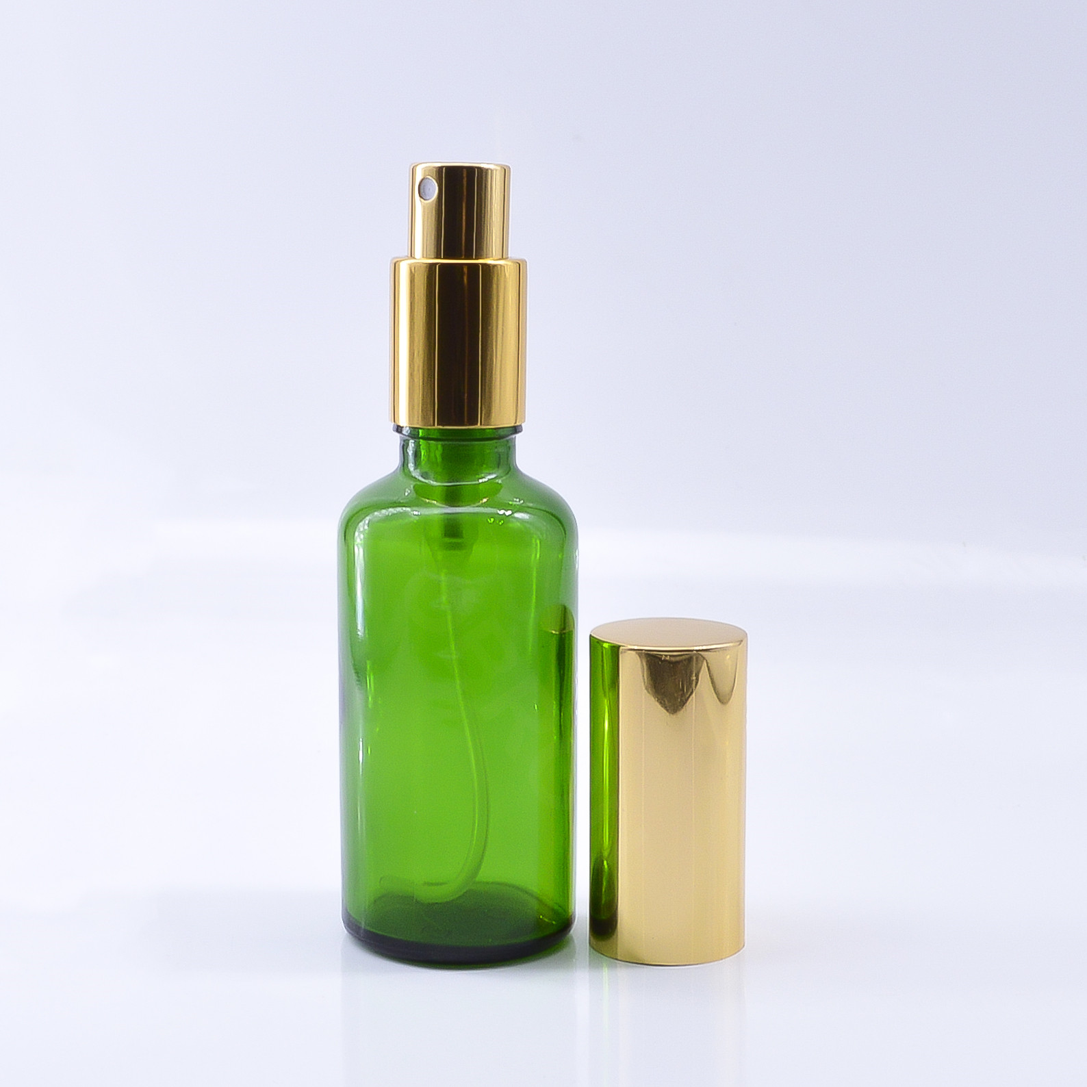5 ml 10 ml 15 ml 20 ml 30 ml 50 ml 100 ml Empty Refillable green Glass Mist Spray Perfume Bottle with aluminum mist spray cap