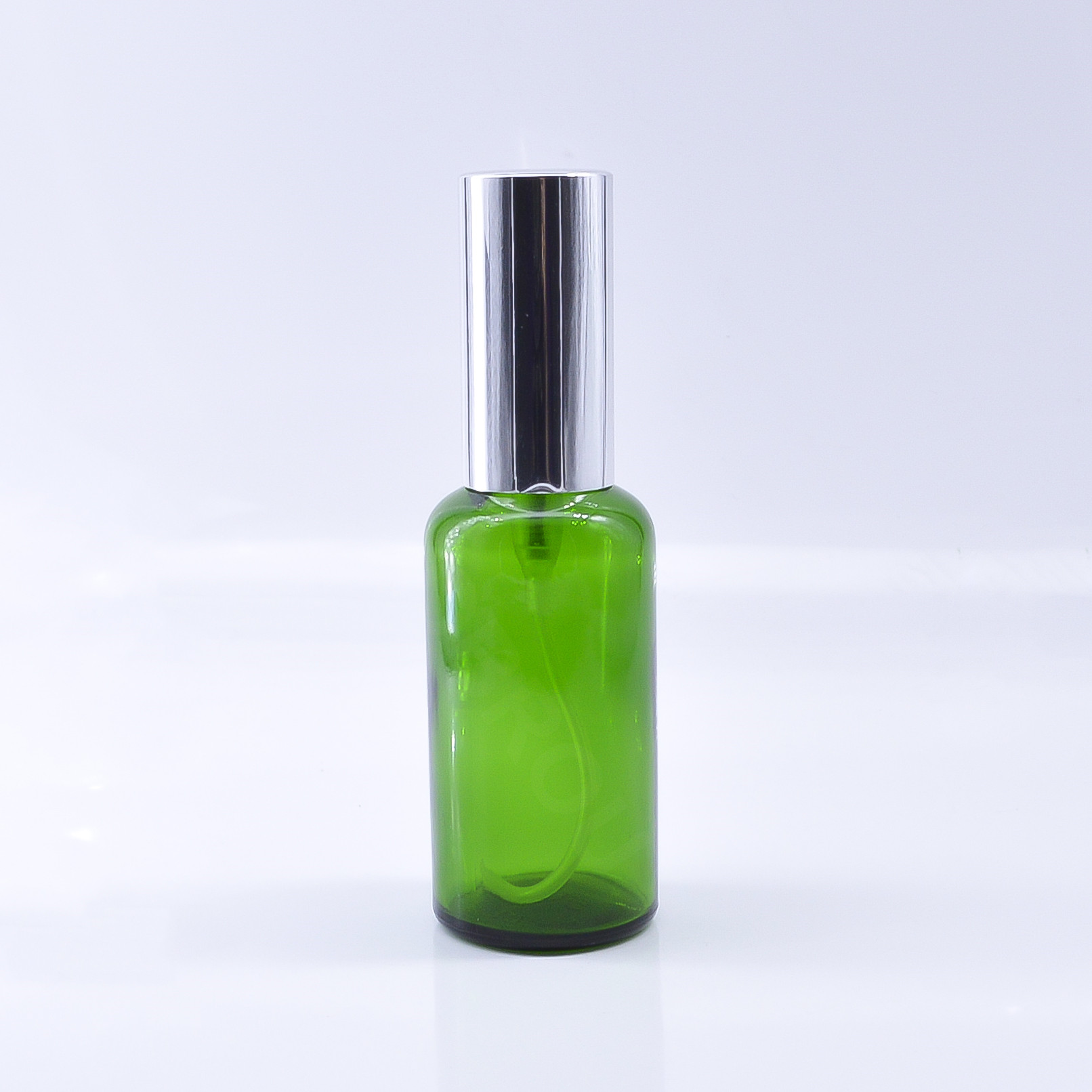 5 ml 10 ml 15 ml 20 ml 30 ml 50 ml 100 ml Empty Refillable green Glass Mist Spray Perfume Bottle with aluminum mist spray cap