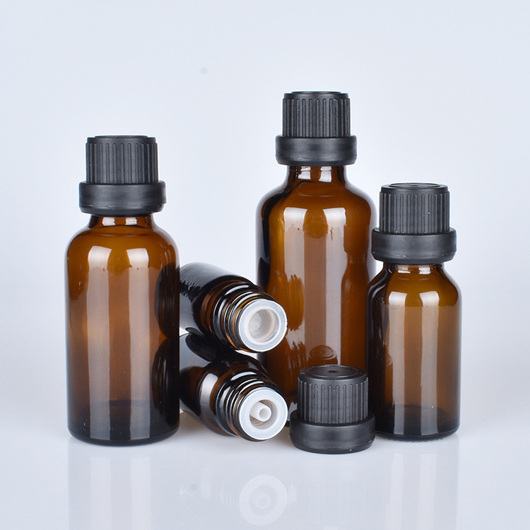 5 ml 10 ml 15 ml 20 ml 30 ml 50 ml 100 ml Refillable Empty Amber skin care glass essential oil bottle with euro orifice reducers