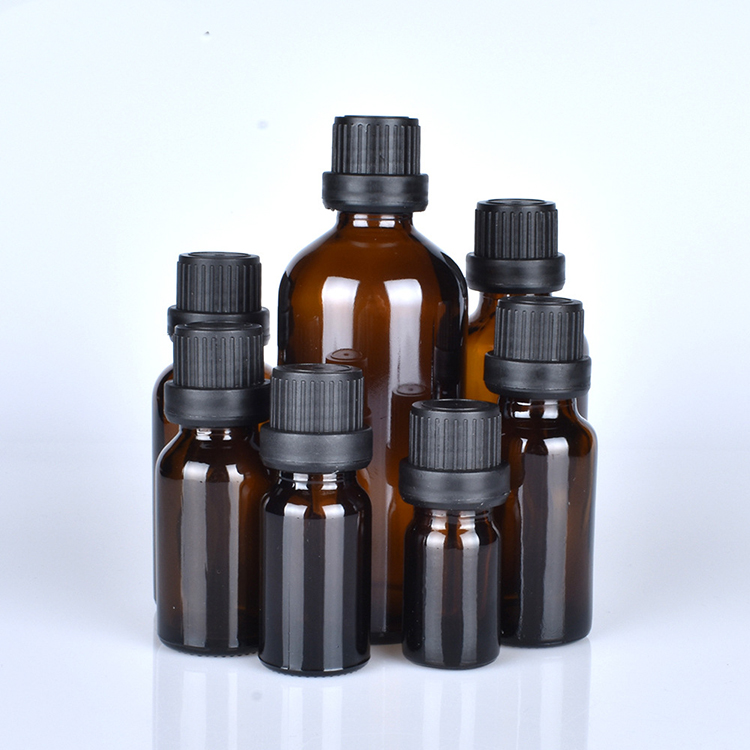 5 ml 10 ml 15 ml 20 ml 30 ml 50 ml 100 ml Refillable Empty Amber skin care glass essential oil bottle with euro orifice reducers