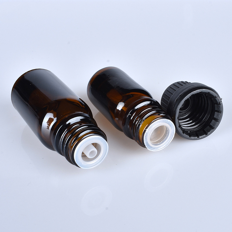 5 ml 10 ml 15 ml 20 ml 30 ml 50 ml 100 ml Refillable Empty Amber skin care glass essential oil bottle with euro orifice reducers