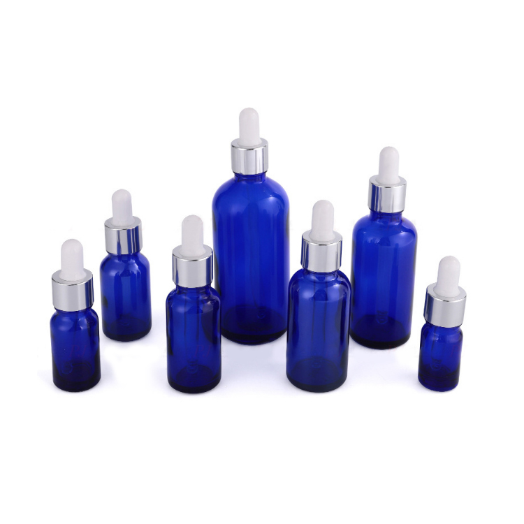 5 ml 10 ml 15 ml 20 ml 30 ml 50 ml 100 ml clear high quality china factory Cobalt Blue Glass dropper boston Bottle