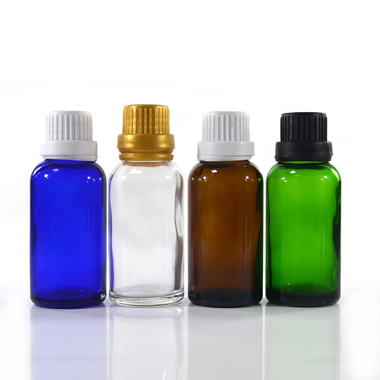 5 ml 10 ml 15 ml 20 ml 30 ml 50 ml 100ml Euro Dropper Amber Oil Glass Bottle with Tamper Evident Cap and Orifice Reducer