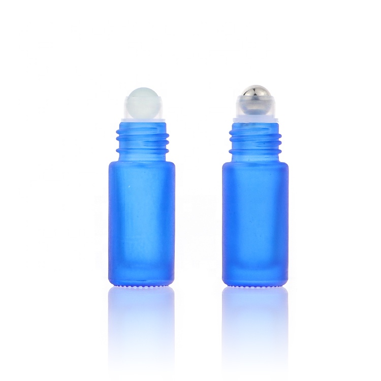 5 ml 10 ml Glass Roll On Essential Oil Perfume Bottle With Roller Stainless Steel Ball