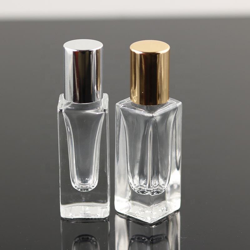 5 ml 10 ml mini square glass roll on bottle steel roller ball perfume bottle (NRB08A)