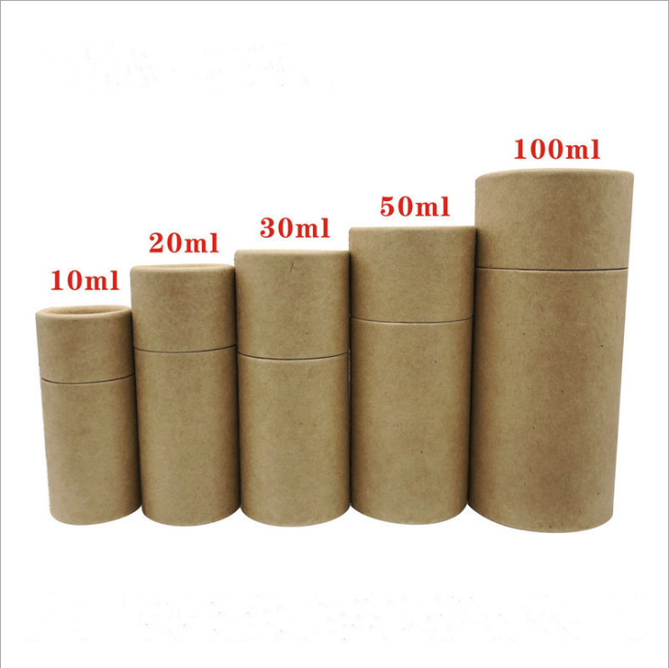 5 ml 10ml 20ml 50ml 100ml Essential Oil Bottles And Suitable Paper Round Tube Box For Sale