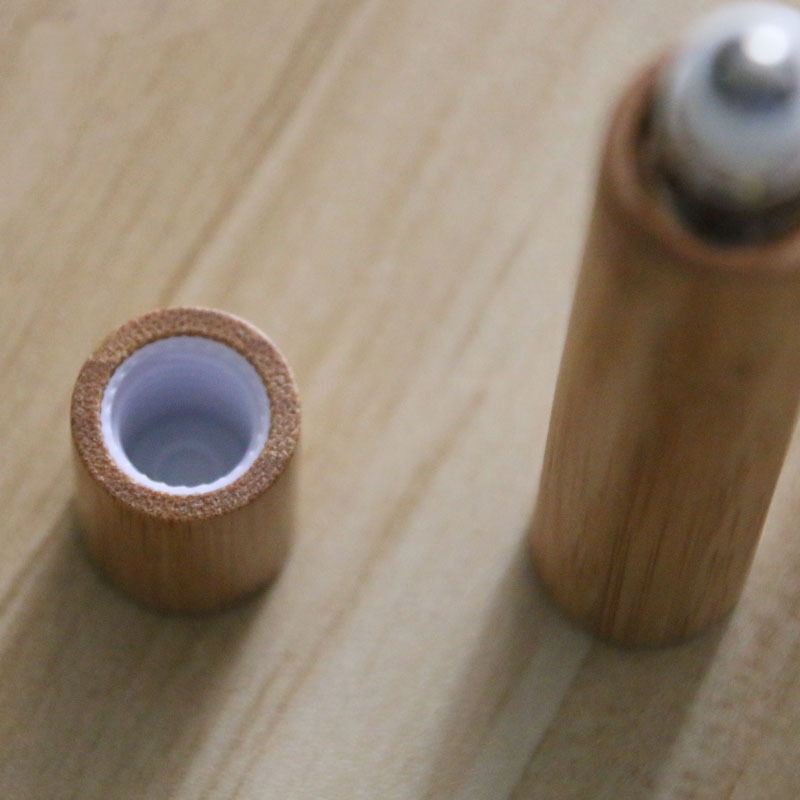 5 ml 10ml foam perfume oil bamboo glass roller bottle with roller ball