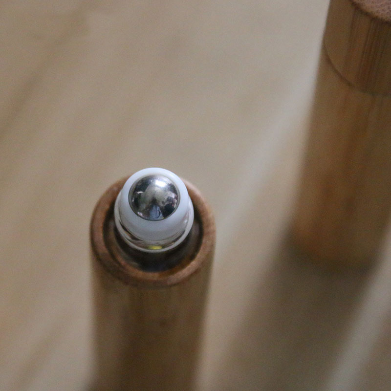 5 ml 10ml foam perfume oil bamboo glass roller bottle with roller ball