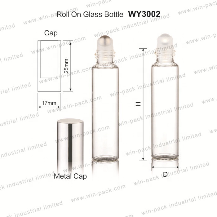 5 ml 15ml clear frosted rose gold glass empty roll on perfume bottle with metal roller ball