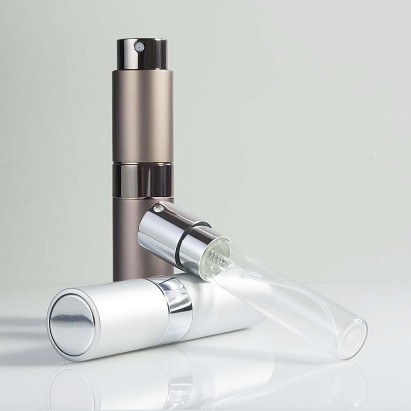 5 ml 8ml 10ml Empty Aluminum Cosmetic Tester Spray Glass Bottle Perfume Atomizer