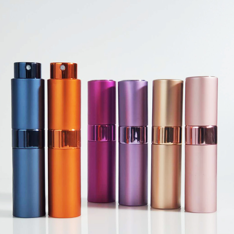 5 ml 8ml 10ml Empty Aluminum Cosmetic Tester Spray Glass Bottle Perfume Atomizer