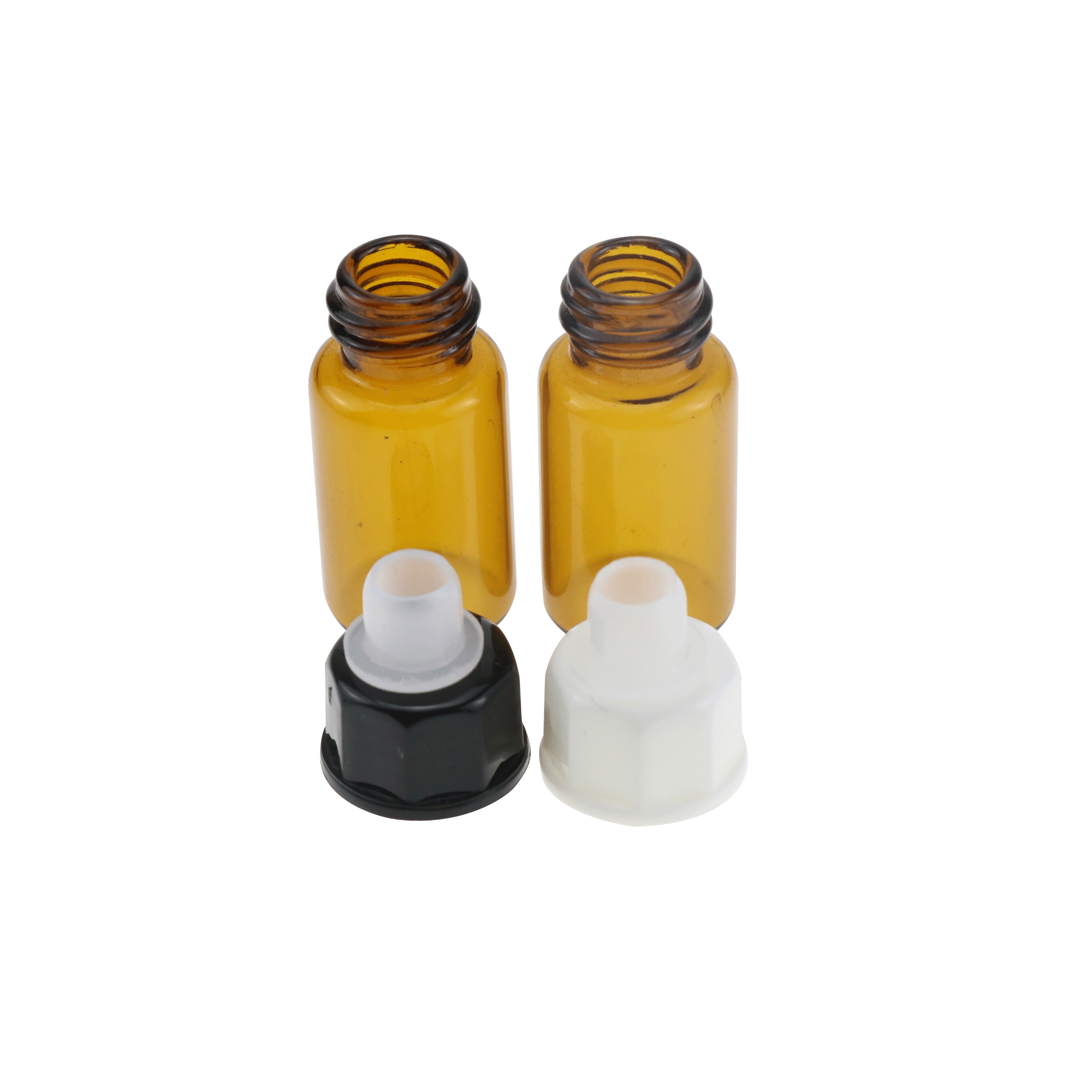 5 ml Amber Black Clear Round tamper proof tap  pill glass bottle with tamper evident containers