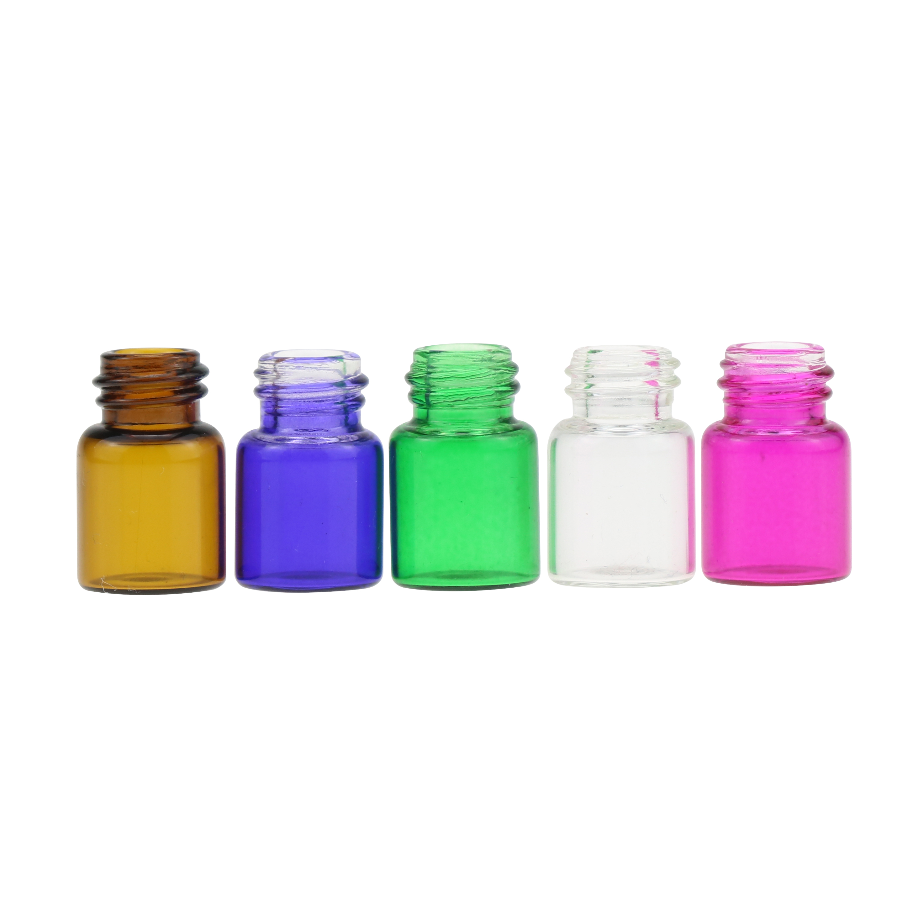 5 ml Amber Black Clear Round tamper proof tap pill glass bottle with tamper evident containers