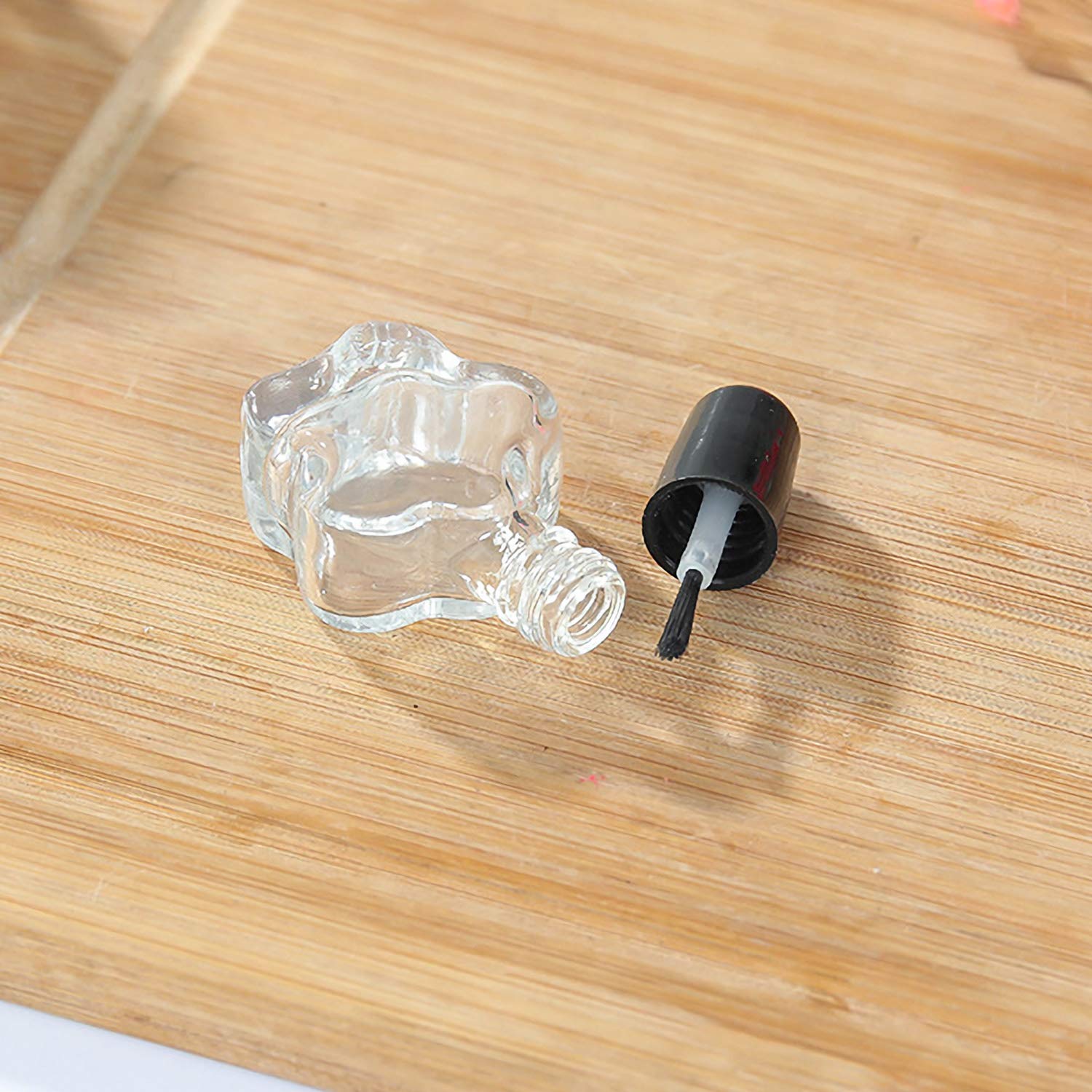 5 ml Glass Nail Polish Bottles quadrangle/pentacle Empty Nail Polish Clear Bottles with Brush cap with funnel