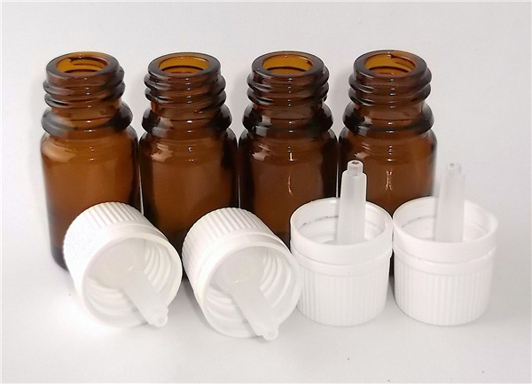 5 ml amber dropper dispensing glass bottles for essential oil