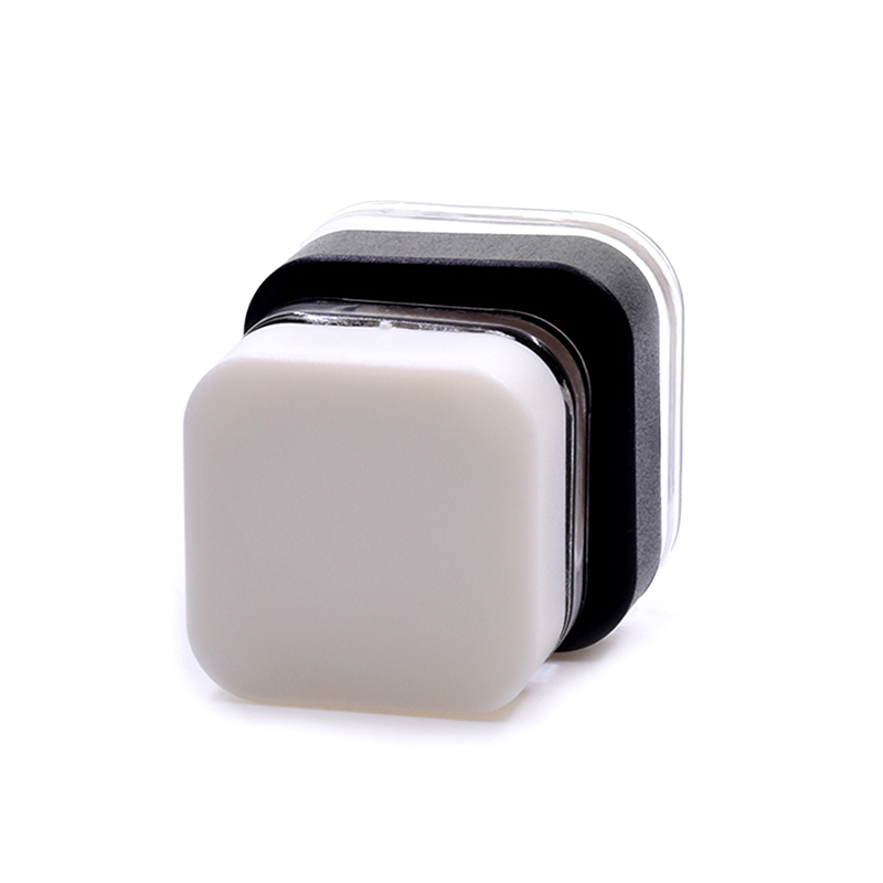5 ml clear square lovely straight side eye cream cosmetic packing glass jar with plastic child proof lid.
