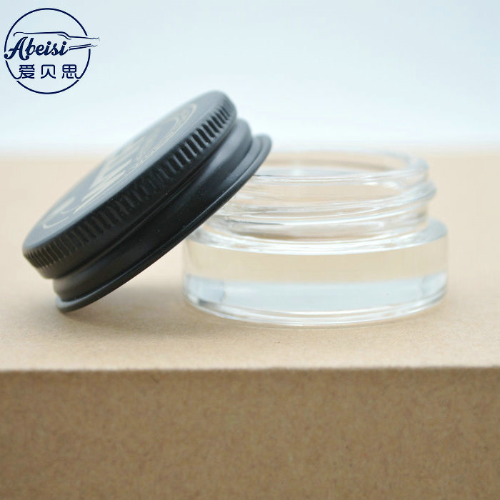 5 ml glass jar with black aluminium lid