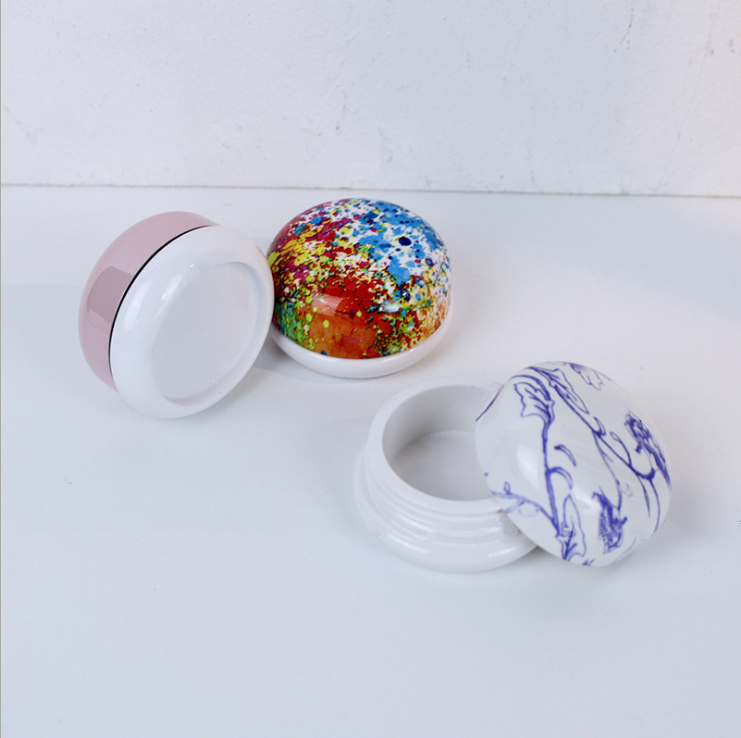 5 ml mini round box Coated milk powder ivory bottle lip film box cream try to pack the packaging materials