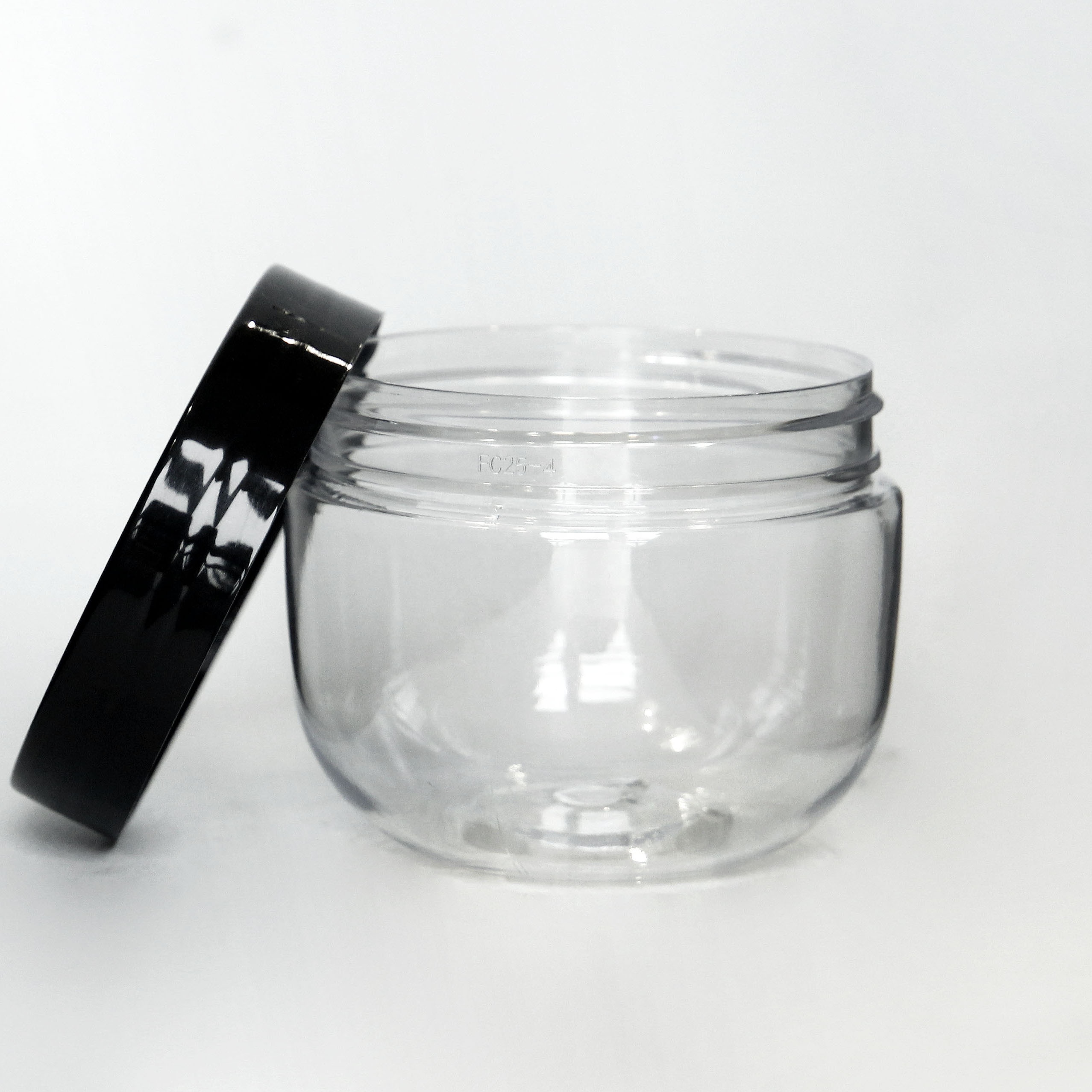 5 oz 10 oz 150ml 300ml Round PET Plastic Pink Green Jars Empty Cosmetic Containers with black and silver lids