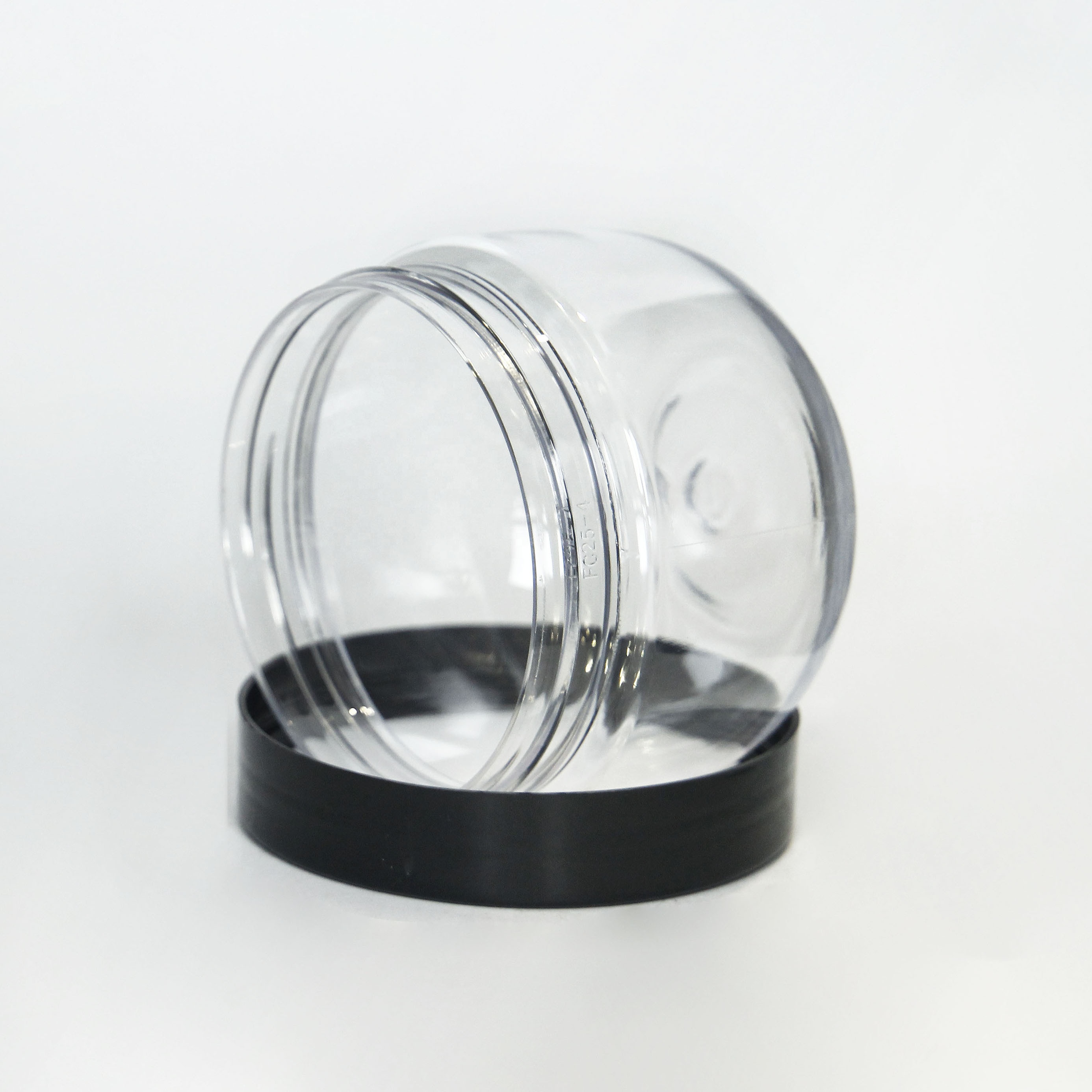 5 oz 10 oz 150ml 300ml Round PET Plastic Pink Green Jars Empty Cosmetic Containers with black and silver lids