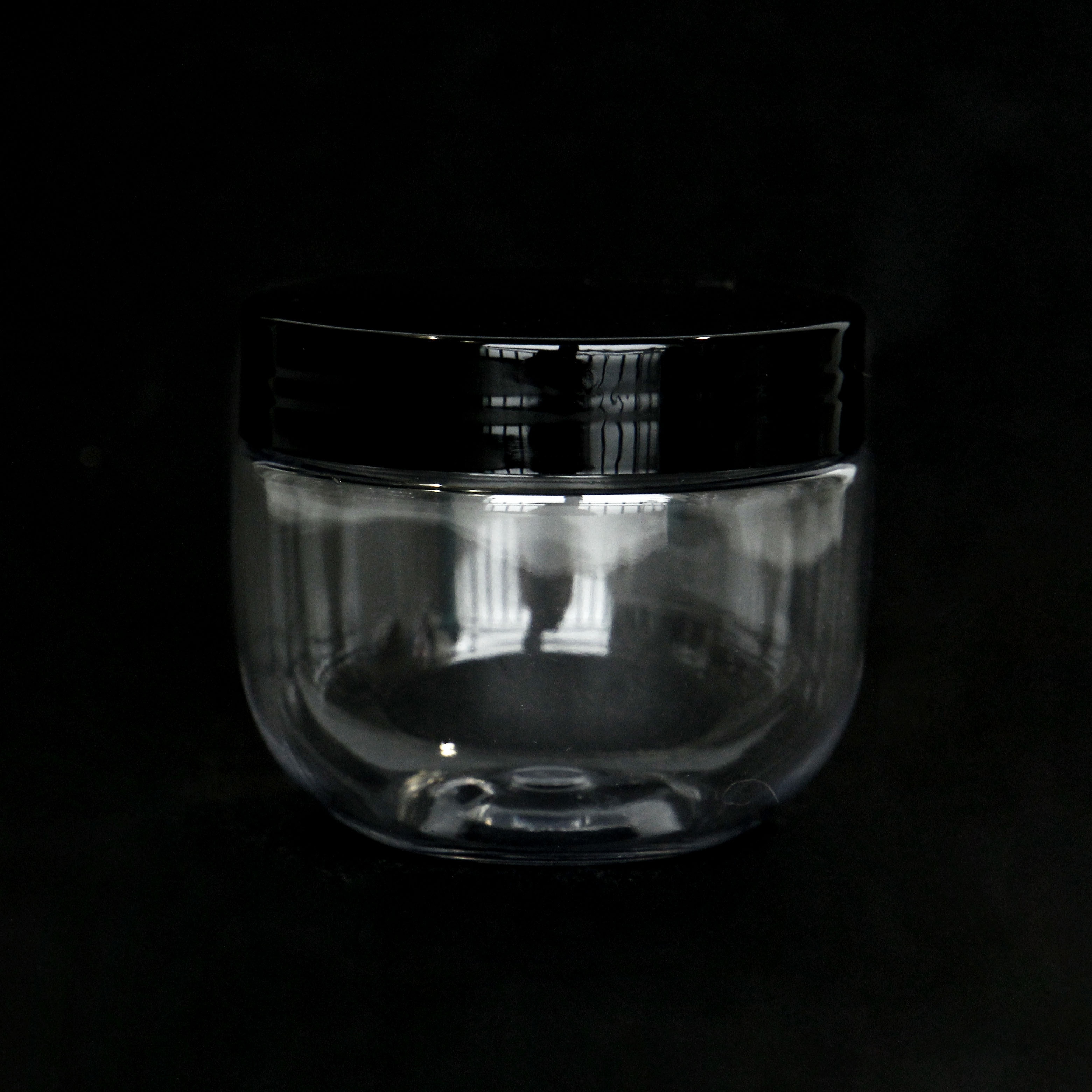 5 oz 10 oz 150ml 300ml Round PET Plastic Pink Green Jars Empty Cosmetic Containers with black and silver lids