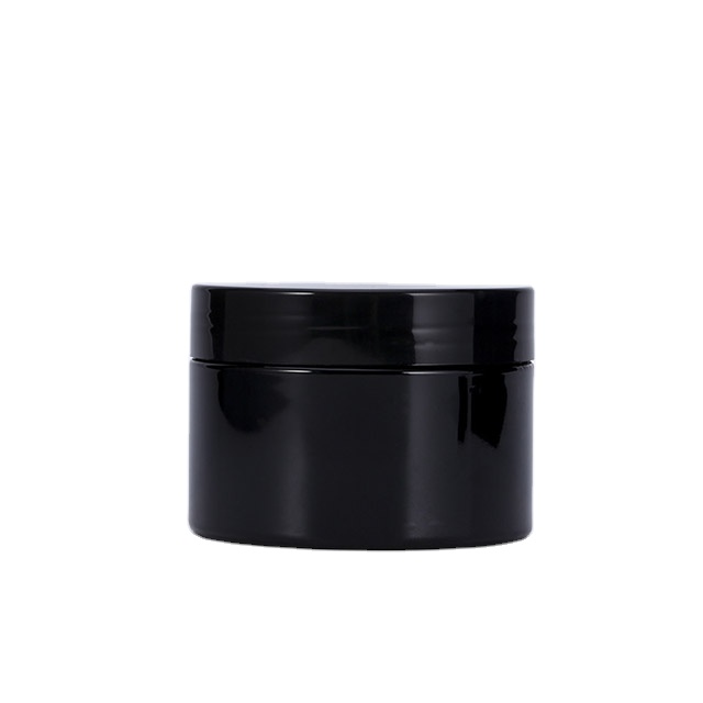 5 oz 150ml PET plastic black cosmetic cream jars with screw cap