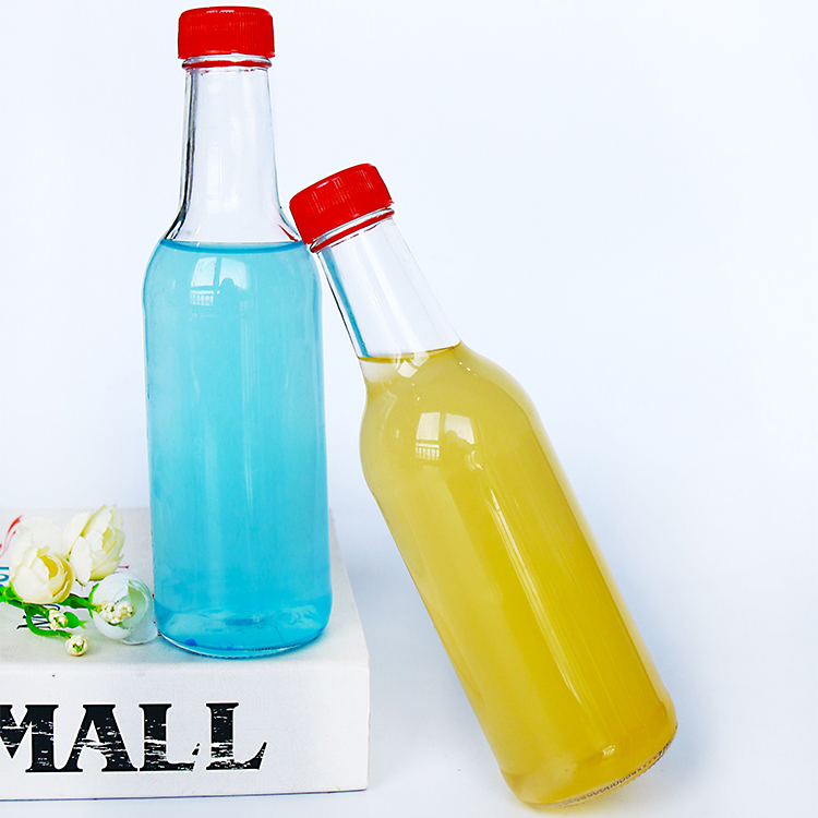 5 oz 8 oz Hot Sauce Glass Bottle with black plastic lid for soy sauce 12-pack