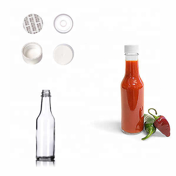 5 oz woozy tomato glass bottle for sauce storage