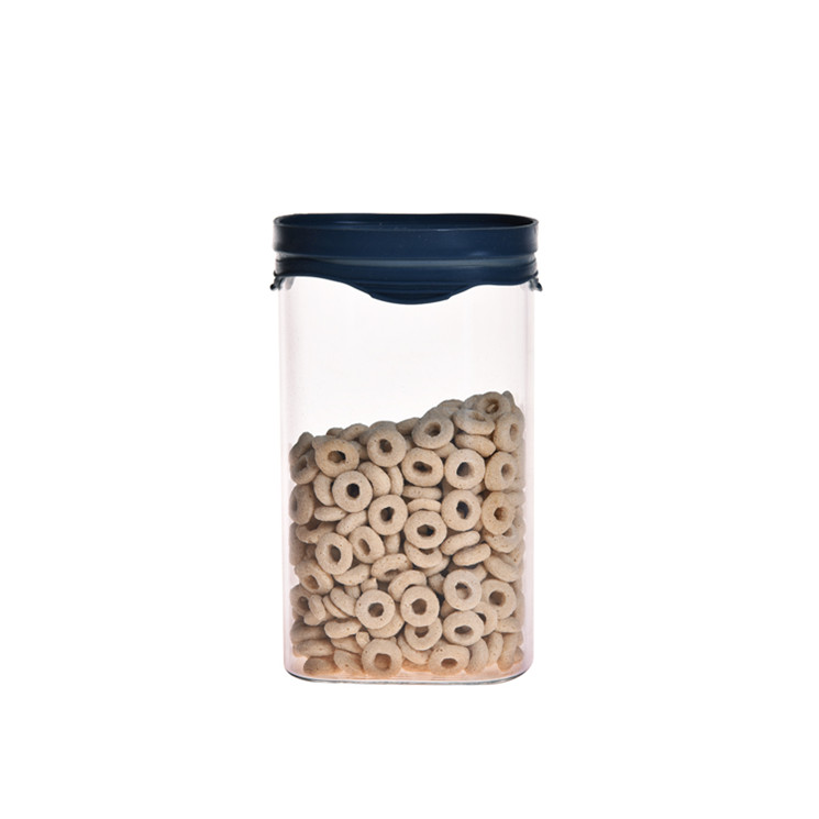 5 pcs High borosilicate glass food grade square glass jar set with lid