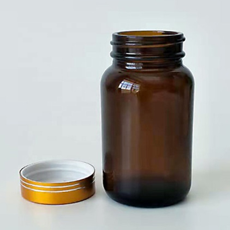 50 80 100 150 200 ml pharmaceutical amber capsule glass packaging medicine tablets pill bottles with child proof cap