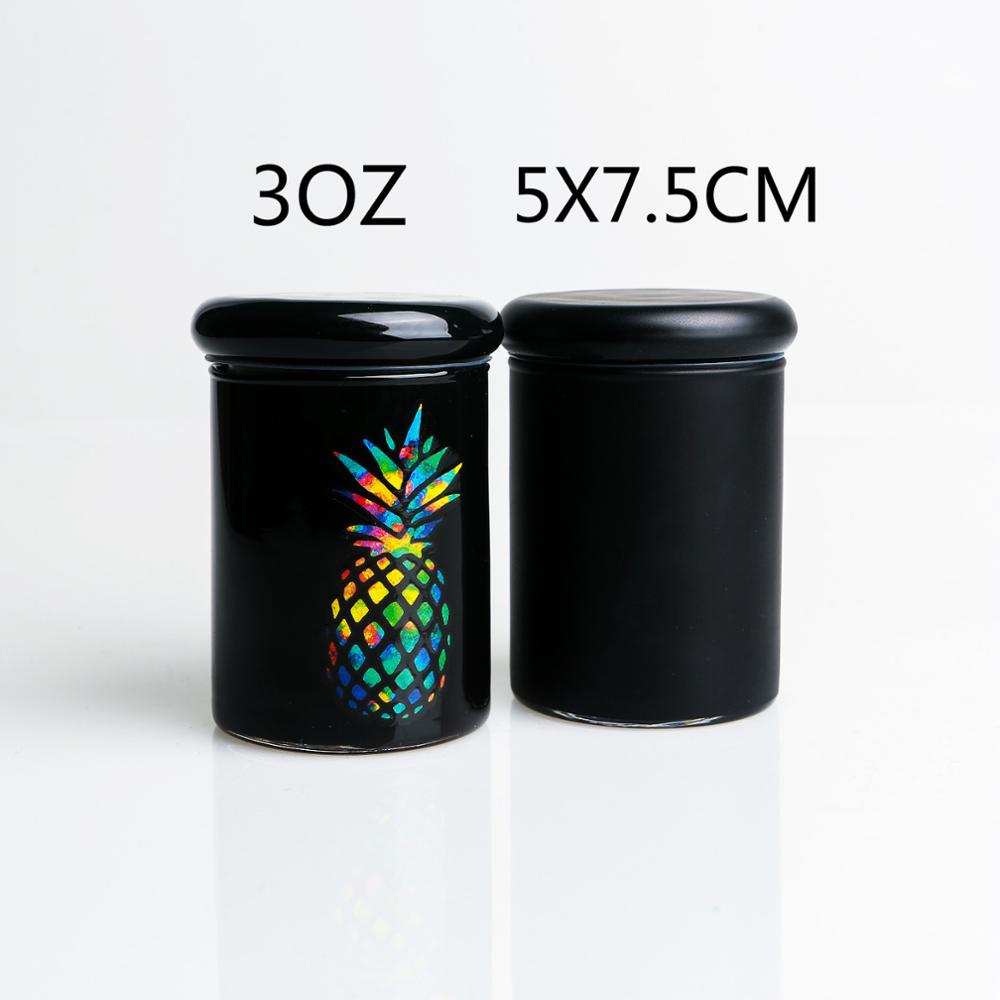 50/80/100ml glass herb smell proof air tight weed stash jar with screw cap