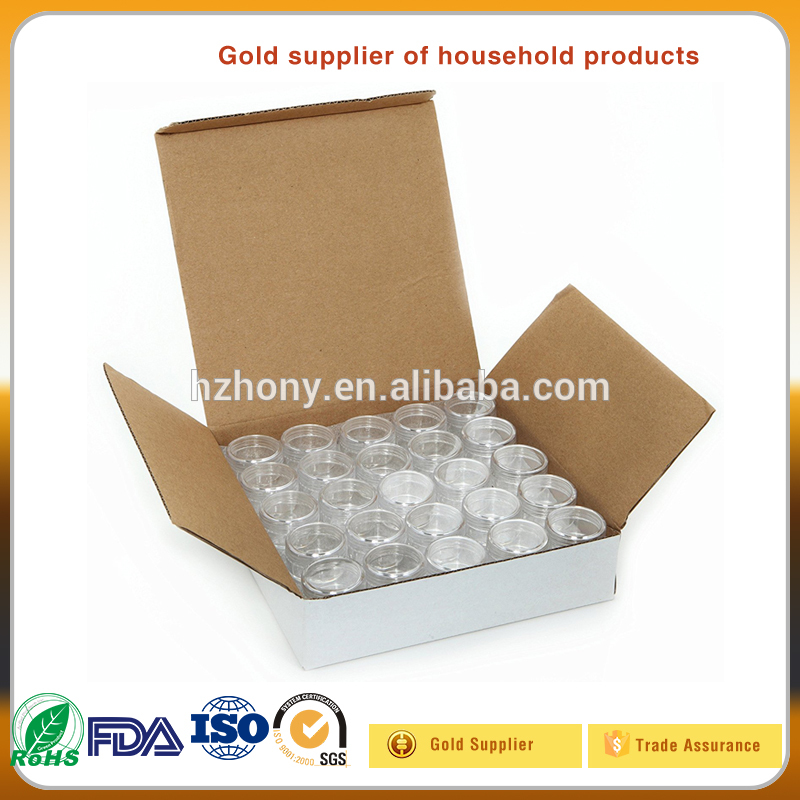 50 Clear Empty 5 Gram Plastic Pot Jars Cosmetic Containers