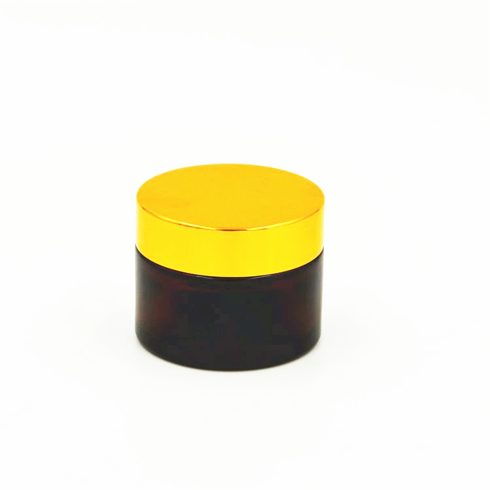 50 Ml 100ml 120ml Cream Jar Containers Cosmetic Cream Glass Jar Plastic Lid with Black Skin Care Cream Screen Printing Screw Cap