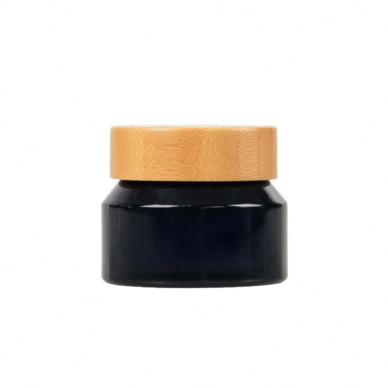 50 Ml 30Ml Glass Essential Oil Bottle With Bamboo Pump Lotion Cap Lid