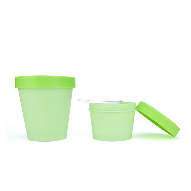 50 g 100 g 200 g round trapezoid luxury pet containers plastic jar in bulk big cleansing cream plastic wide mouth jar