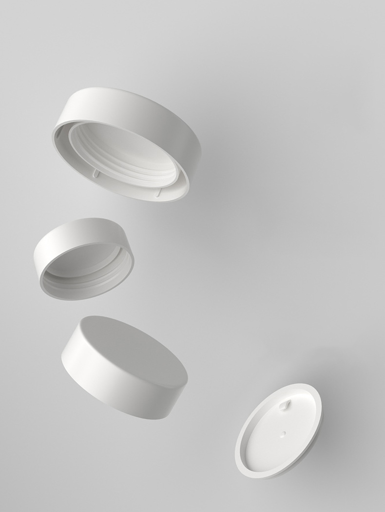 50 gram cosmetic container makeup sample jar PP matte white plastic jar custom logo cosmetics containers and packaging