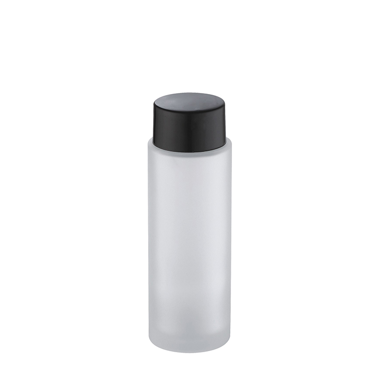 50 ml 100 ml 120 ml straight round frosted glass bottle with stopper and screw cap facial toner bottle