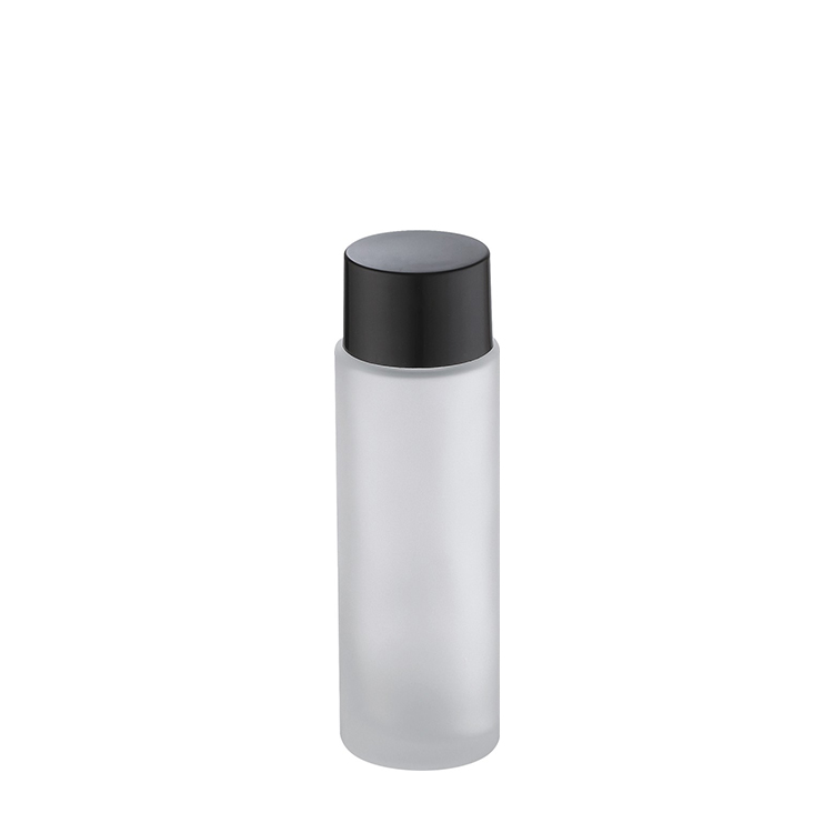 50 ml 100 ml 120 ml straight round frosted glass bottle with stopper and screw cap facial toner bottle