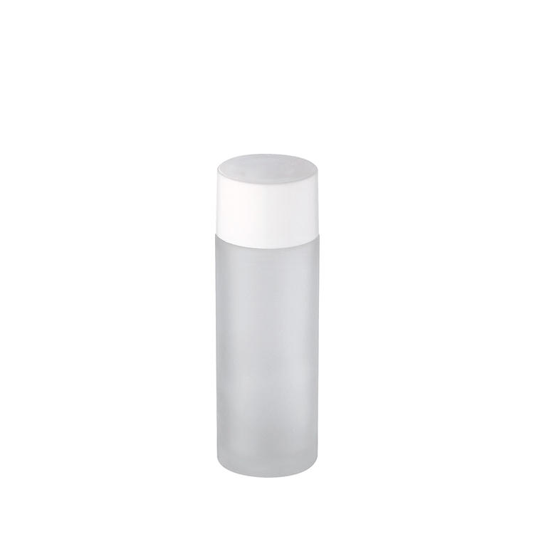 50 ml 100 ml 120 ml straight round frosted glass bottle with stopper and screw cap facial toner bottle
