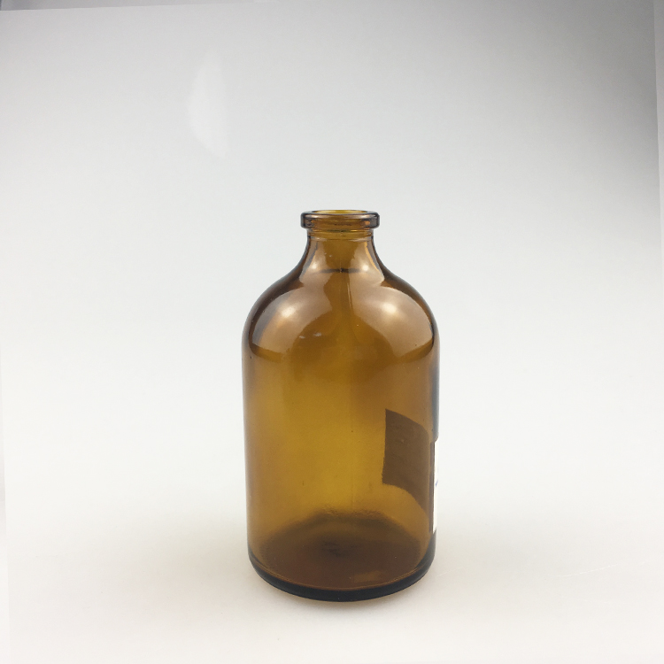 50 ml 100 ml amber brown penicillin bottle vial with plastic rubber cap