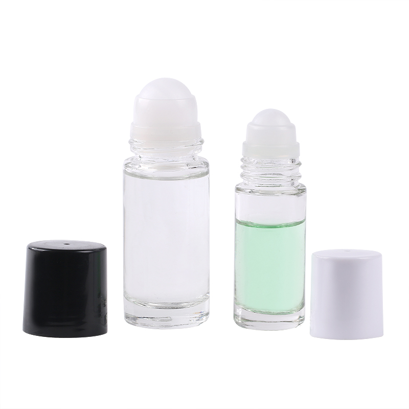 50 ml 30 ml clear deodorant oil roll on perfume bottle with plastic cap and ball
