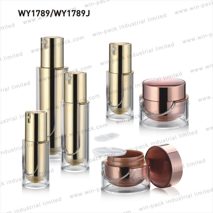 50 ml 50g unique shape double wall unique rose gold acrylic cream jar