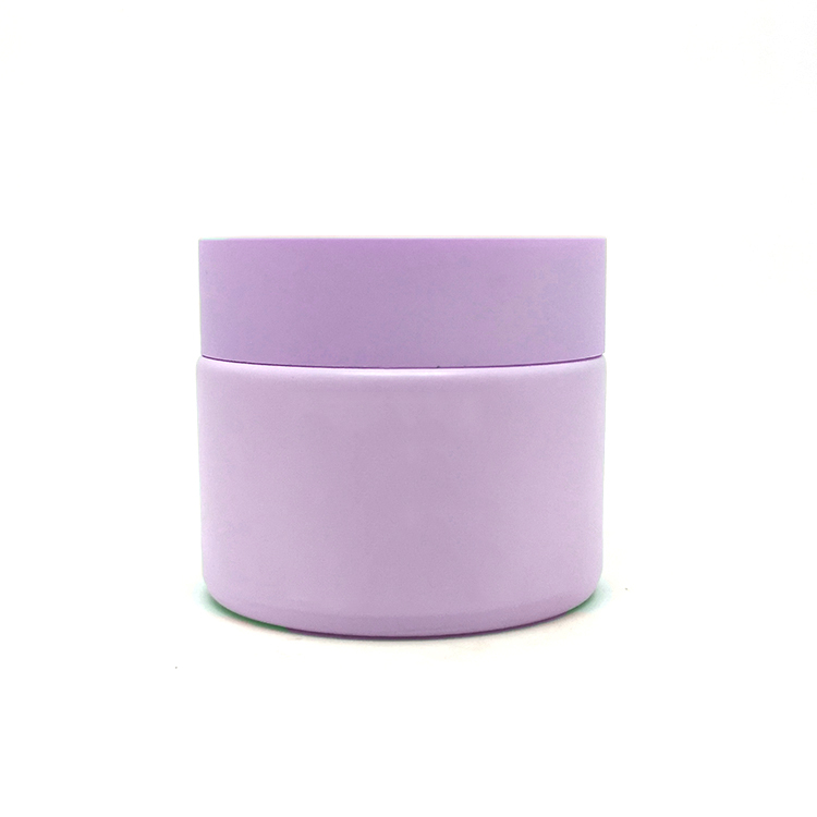 50 ml Glass jars skincare bottles cosmetic light matte purple porcelain cream jar for face mask